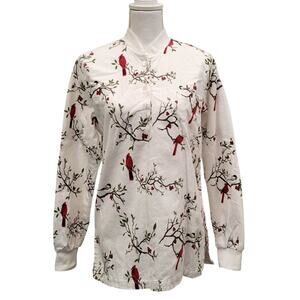 Vermont Country Store Pajama Top Small 100% Cotton